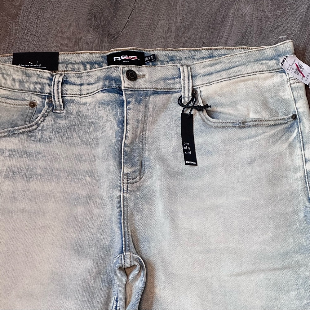 RSQ | Men’s Size 38x32 Light Blue Distressed Skinny Jeans - NWT!